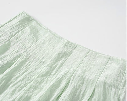 COMME MOI high-waisted pressed pleated wide-leg pant - TOBIAS.