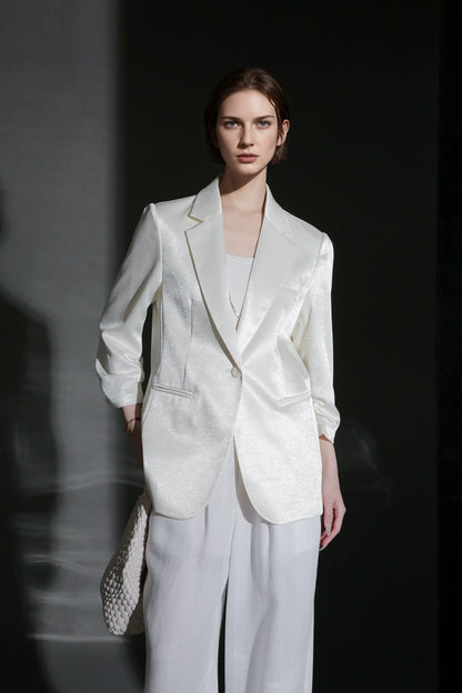 PIAOIN light luxury mercerized acetate heavy industry suit -CAMILLA