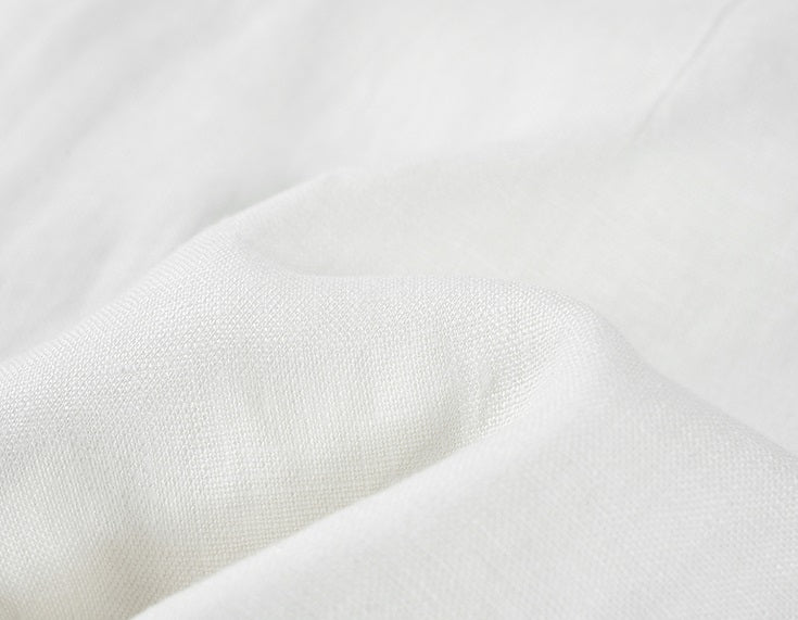 COMME MOI summer women's white linen shorts - DOMINUS.