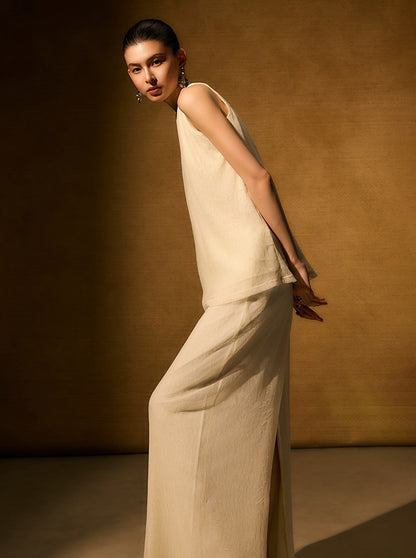 HECO Chinese style wrinkle elastic age-reducing temperament Skirt- ELLA.