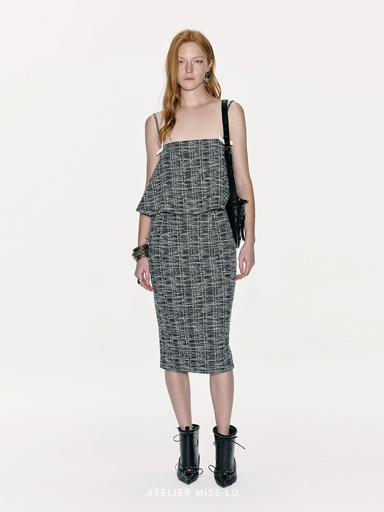 ATELIER MISS LU Small Fragrance Slim Pencil Stretch Skirt  - THOMAS