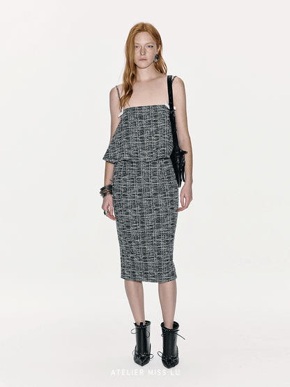 ATELIER MISS LU Small Fragrance Slim Pencil Stretch Skirt  - THOMAS