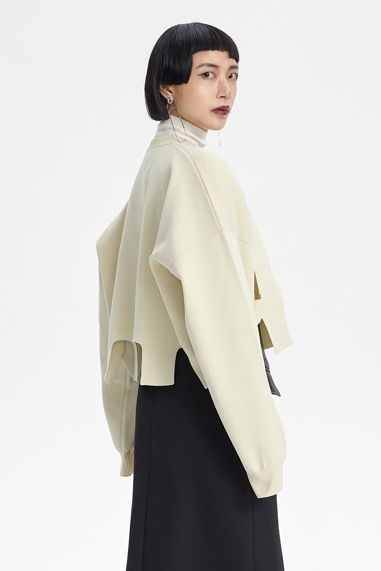TINY IN oversize slouchy short cut-out women's sweater -BOKO