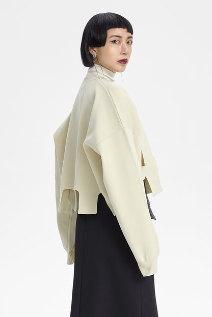 TINY IN oversize slouchy short cut-out women's sweater -BOKO