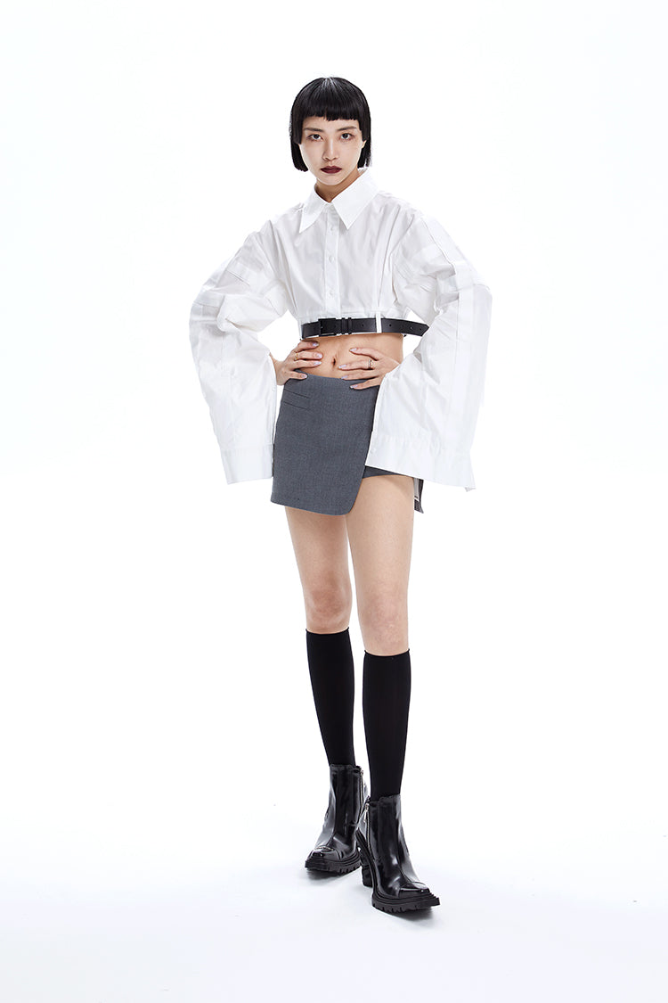 TINY IN ultra-short with large sleeves women's top -LULU.