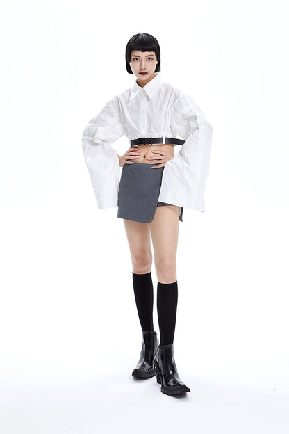 TINY IN ultra-short with large sleeves women's top -LULU.