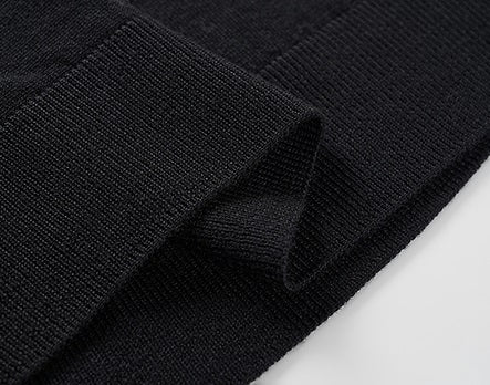 COMME MOI Lu Yan designer new women's black turtleneck wool knitted vest - MONEY.