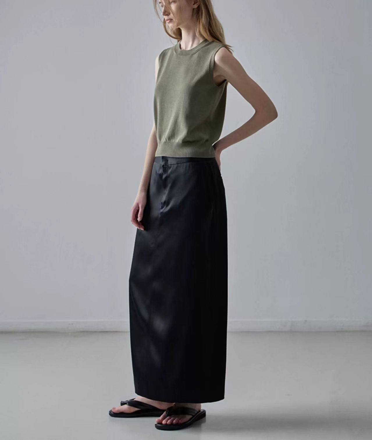 Nothing Written Vest Women's Slim Knitted Sleeveless Suspenders-LUCY.
