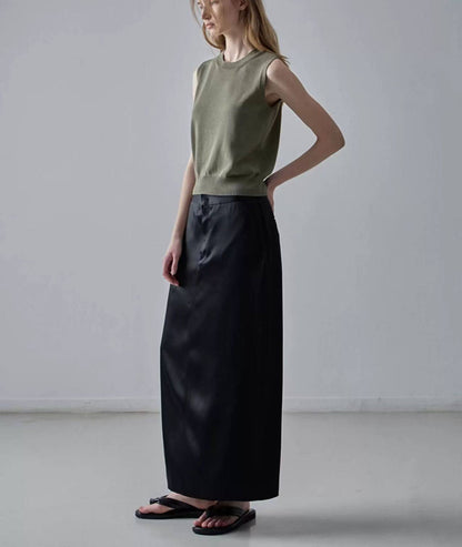 Nothing Written Vest Women's Slim Knitted Sleeveless Suspenders-LUCY.