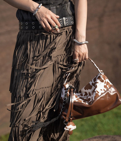 IUBALLET New Horsehair Contrast Armpit Spice Girl Bag - BALANCE.