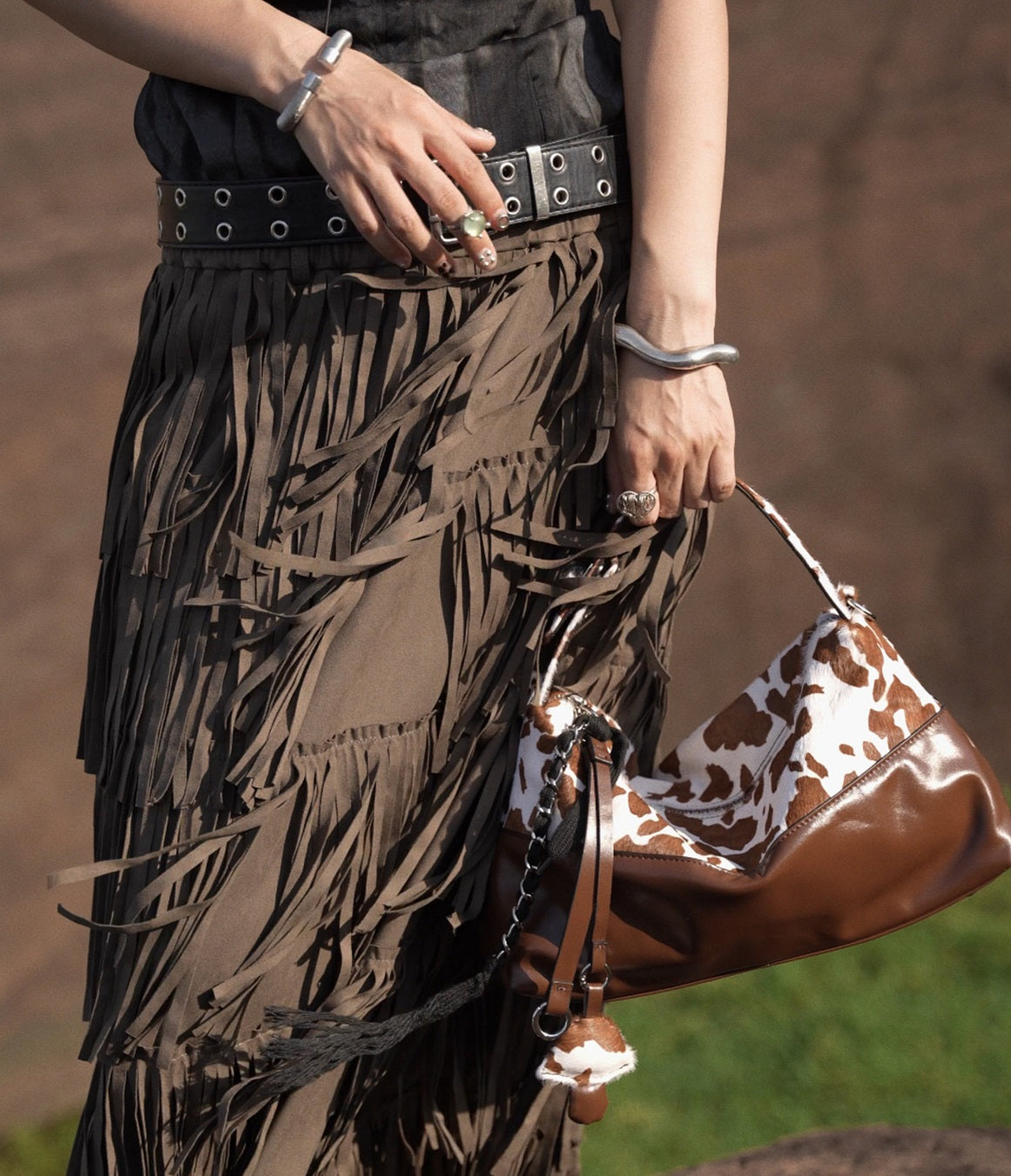 IUBALLET Polka Dot Tote Contrasting Armpit Bag - RULES.