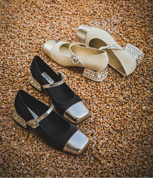 SHOESZOOO Maryjane Leather Square-toe Block Heels - PLIANT.