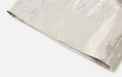 ZHUCHONGYUN silver drawstring three-point shorts--YAIBA.