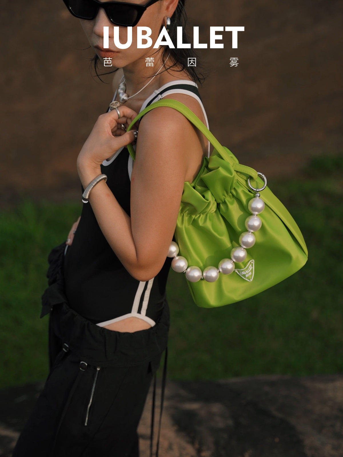 IUBALLET New Cloth Leather Bucket Pearl Decorative Chain Armpit Wrap - MARTH.