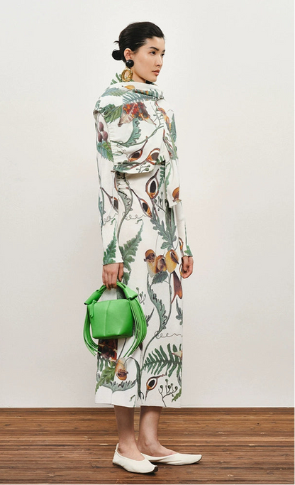 ZHUCHONGYUN floral drawstring loose knit jacket-RAYA.