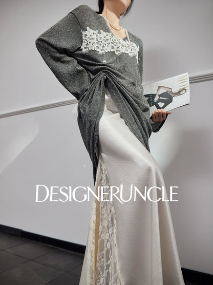 DGU "Twilight Dust" new waist loose and slim foreign high-end gray T-shirt - POWER ?