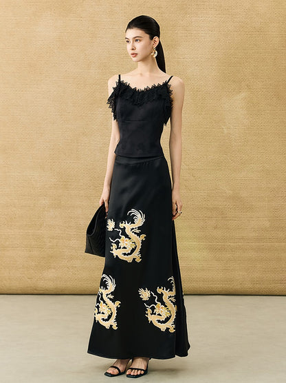 HECO Chinese High-end Acetate Lace Splicing Camisole - ZEPH.