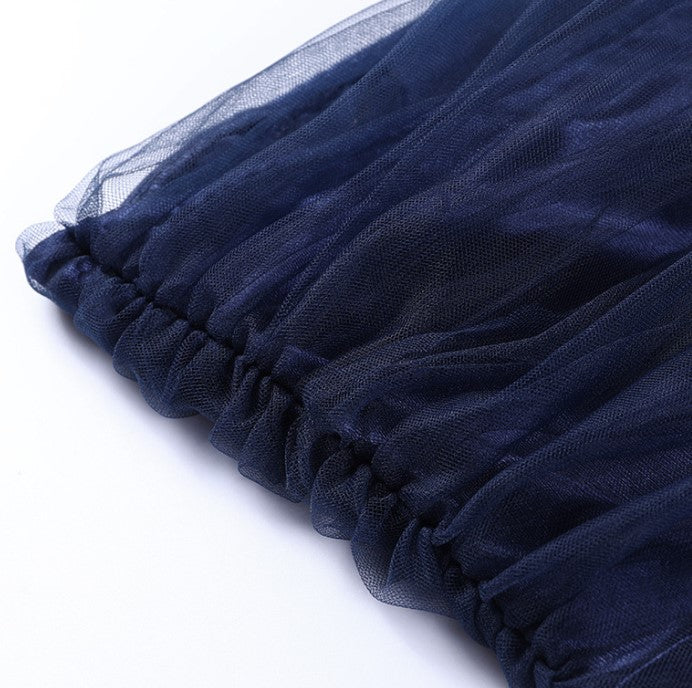 DOLLY Elegant Royal Blue One Shoulder Chest Wrap Slim Fit Slit Dinner Dress-ALLEGRA