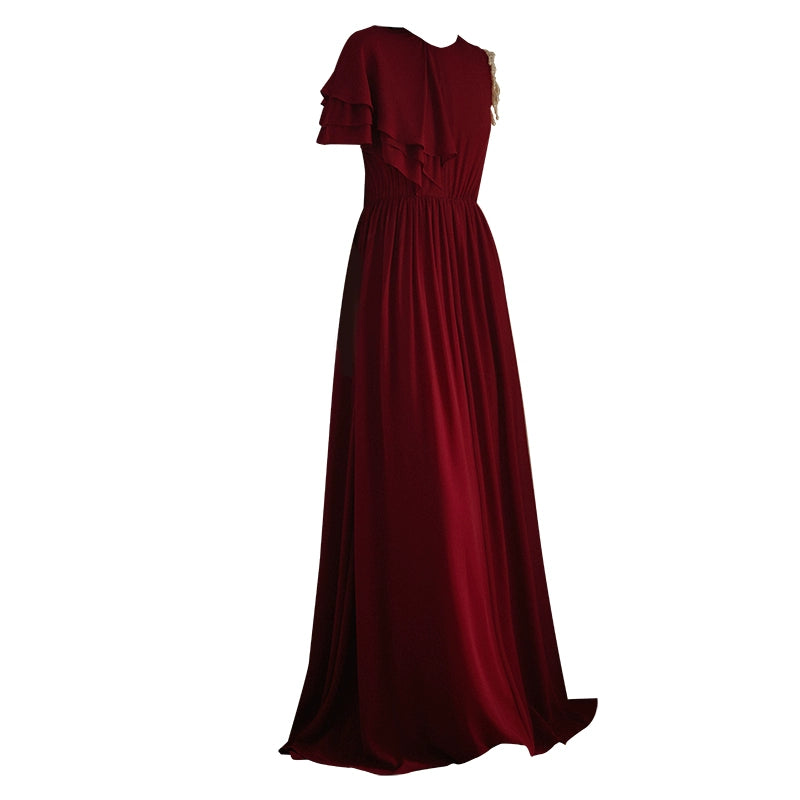 GOUDIN bridal white long evening dress-PIPER.