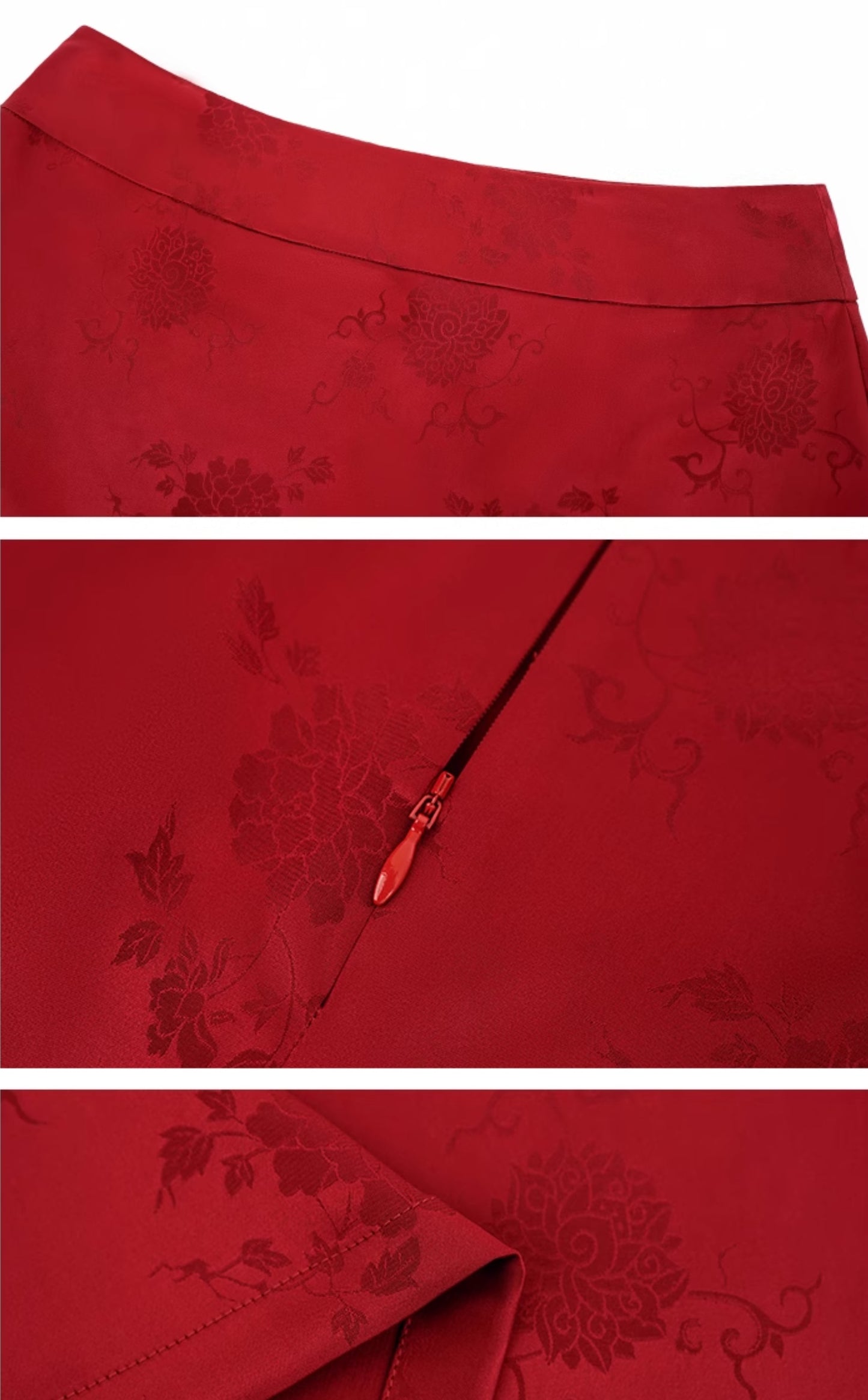 HECO Chinese acetate jacquard women's cool flesh covering elegant skirt - DATE.