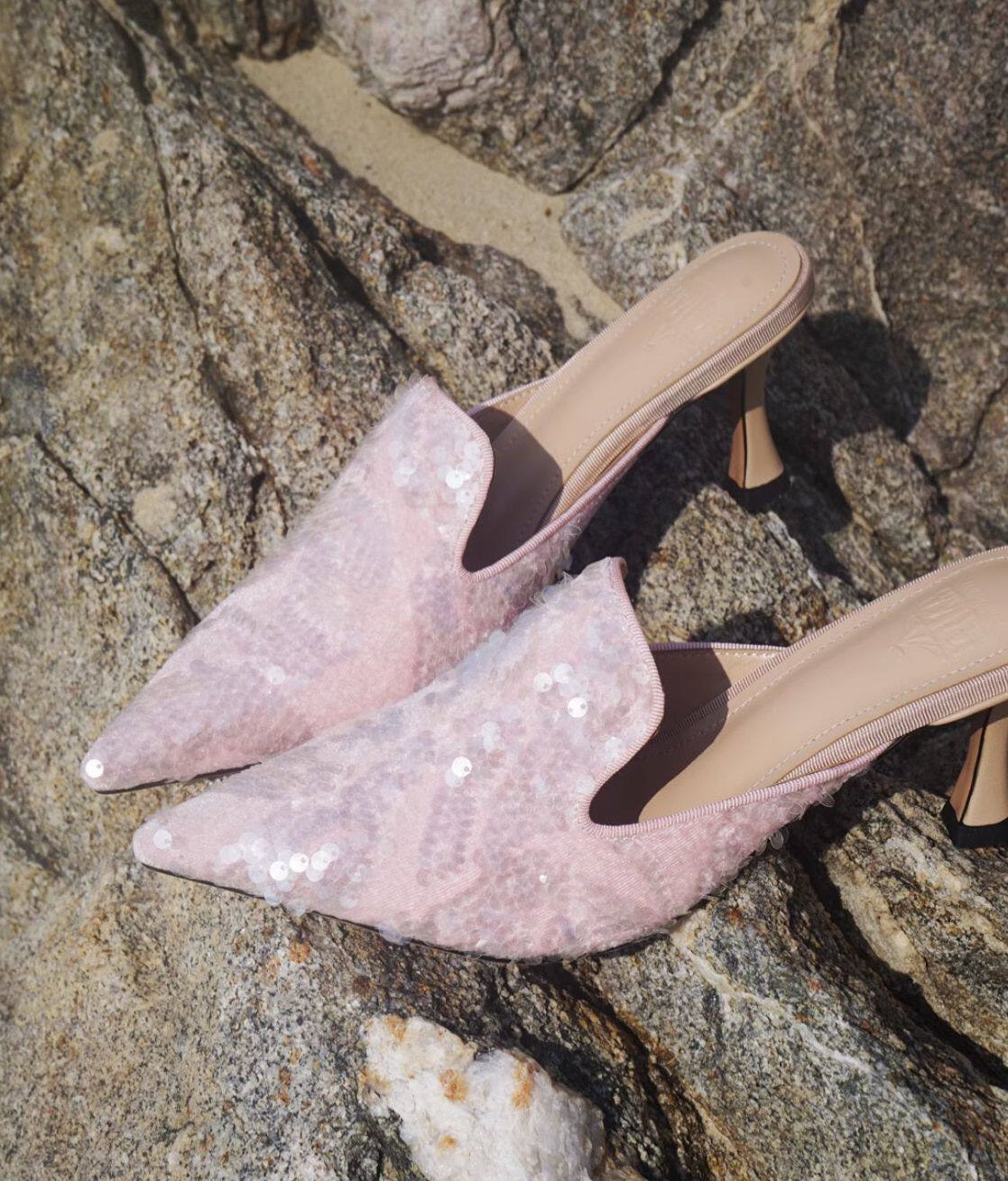 B-FEI pointed toe high-heeled sandals-TENG.