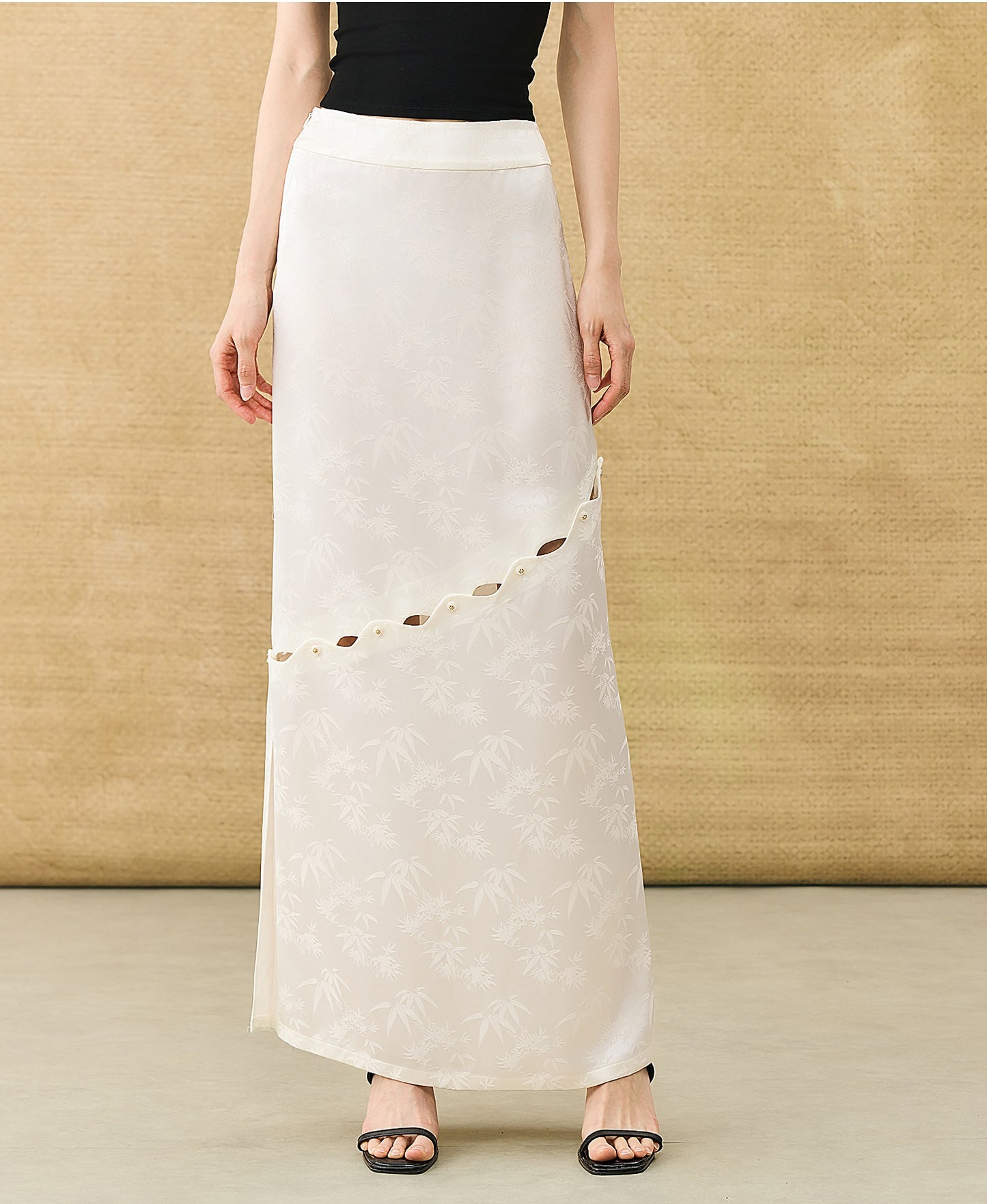 HECO Chinese style acetate rich bamboo skirt - DEED.