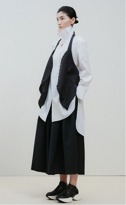 ZHUCHONGYUN new black fashion design halterneck horse clip vest-HEATHER