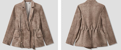 COMME MOI  summer women's tassel drawstring waist suit - SARAH.