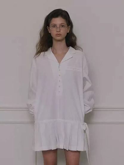 NOTHING WRITTEN flair shirt dress women's summer niche -ZOEY.