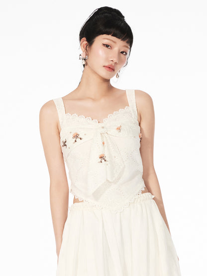 FAME Rococo Island Wave Frolicking Fake Two-piece Suspender Top - LUCAS