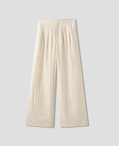 COMME MOI summer high-waisted double pleated wide-leg pants - LEVI.