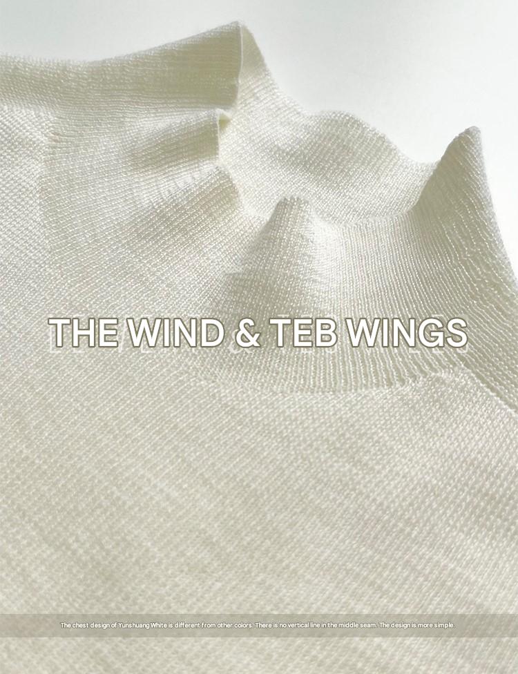 LE VENT&TES AILES seamless Yangtze yarn wool high-neck knit turtle neck-FEY