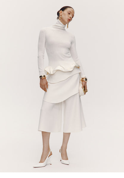 AtelierMissLu Hem clouds surround turtleneck knitted top - HERE.