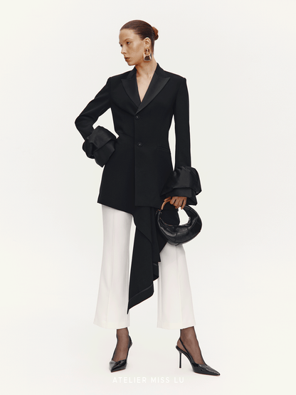ATELIER MISS LU [Selene Rishi Trace] Versatile Neat Weila Cropped Pants - WISDOM