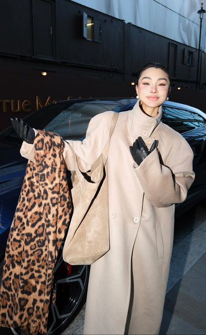MEI SANGUAN 100% Wool Stand Collar Loose Jacket - MATTHEW