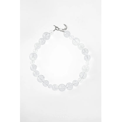 TUYUE natural white crystal hierarchical necklace- JOHN
