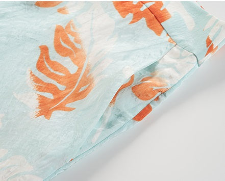 COMME MOI Lv Yan designer summer fashion casual resort style printed shorts - AMELIA.