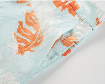 COMME MOI Lv Yan designer summer fashion casual resort style printed shorts - AMELIA.