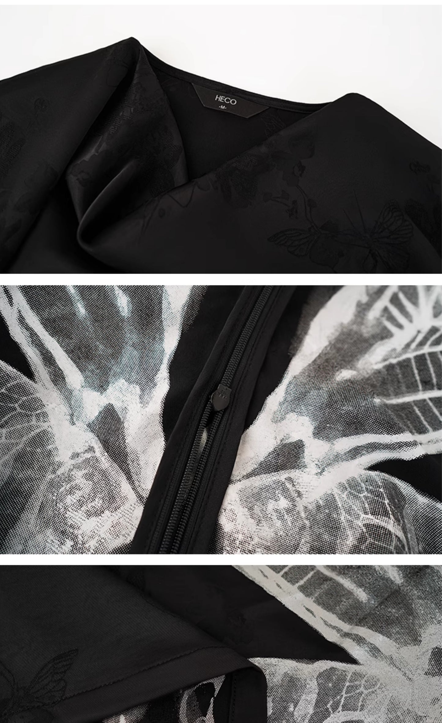 HECO Chinese Art Butterfly Print Swing Neck T-Shirt Waist Slim Top - CONJOR .