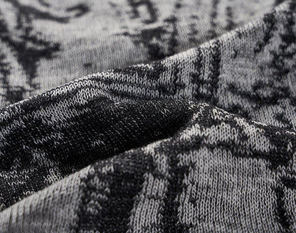 COMME MOI Lu Yan designer's new women's two-piece jacquard wool knitted sweater- TERRA.