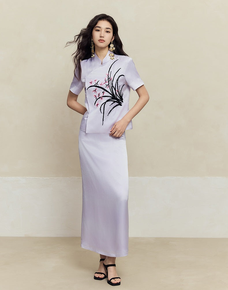 HECO Draped Acetate Short Sleeve T-Shirt Top Women - ministry.