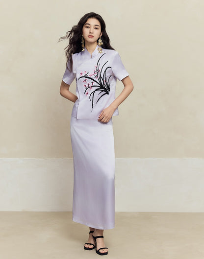 HECO Draped Acetate Short Sleeve T-Shirt Top Women - ministry.