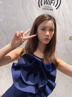 DOLLY Elegant French Style Sleeveless Ruffle Collar Slim Fit Midi Cocktail Dress-BANNIE