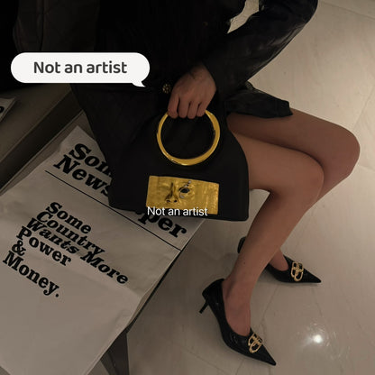 NOT AN ARTIST new French niche high-end metal face bag - CONNECT.