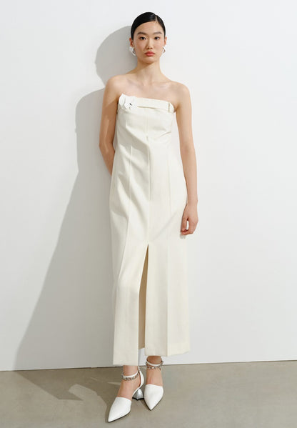 COMME MOI Lu Yan Designer's new women's wool flower camisole bandeau dress - DEAL.