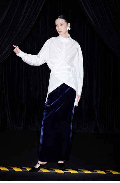 M essential Mackay designer two-wear wrap stand-up collar shirt - Veron.