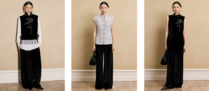 HECO Velvet Casual Wide-leg PANTS - STAT.