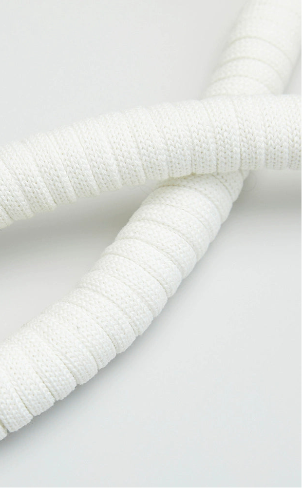 ZHUCHONGYUN Summer White Hand Knitted Water Drop Design Knitted Necklace-ADIE