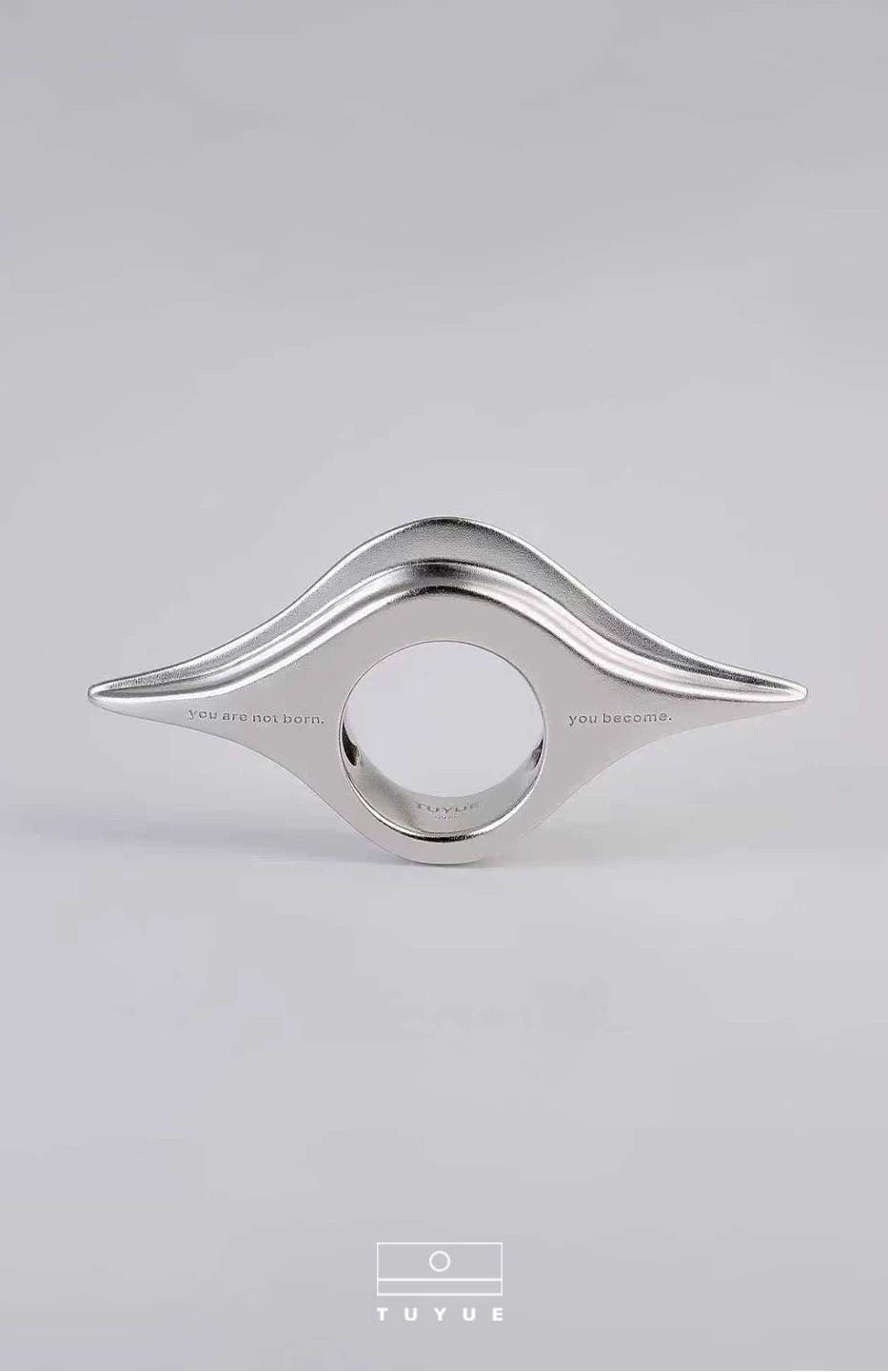 TUYUE silver plated 18K gold personalized niche design sense black hole ring- CLARA