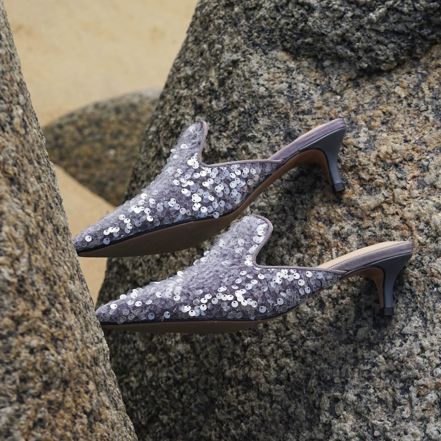 B-FEI pointed toe half slipper-RENG.